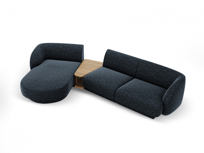 Coltar modular Miley cu tapiterie din tesatura structurala si colt pe partea stanga, albastru royal [2]
