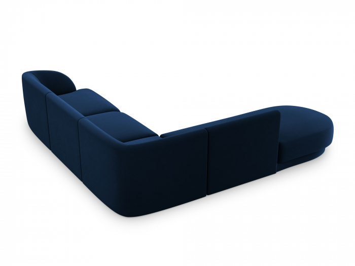 Coltar modular Miley tapiterie din catifea si colt pe partea stanga, albastru royal [3]