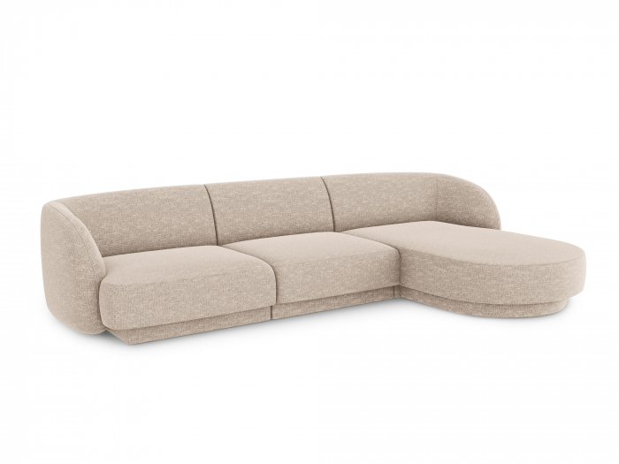 Coltar modular Miley tapiterie din tesatura structurala si colt pe partea dreapta, bej [2]