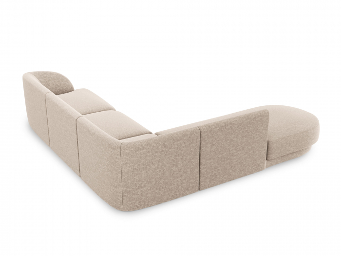 Coltar modular Miley tapiterie din tesatura structurala si colt pe partea stanga, bej [3]