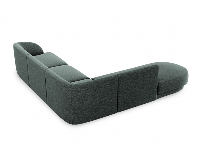 Coltar modular Miley tapiterie din tesatura structurala si colt pe partea stanga, gri petrol [3]