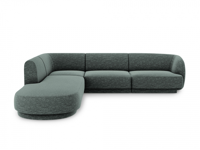 Coltar modular Miley tapiterie din tesatura structurala si colt pe partea stanga, gri petrol [1]