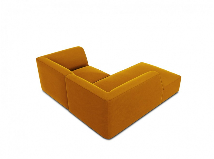 Colțar modular Ruby, cu 3 locuri colț pe partea stângă și tapițerie din catifea [3]