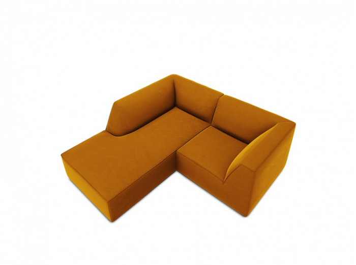 Colțar modular Ruby, cu 3 locuri colț pe partea stângă și tapițerie din catifea [2]