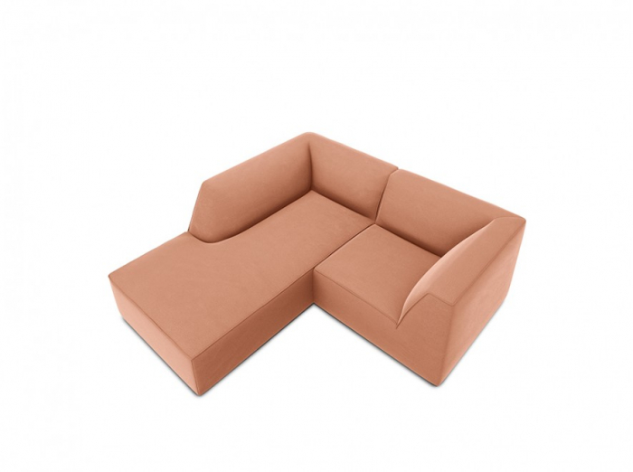 Colțar modular Ruby, cu 3 locuri colț pe partea stângă și tapițerie din catifea [2]