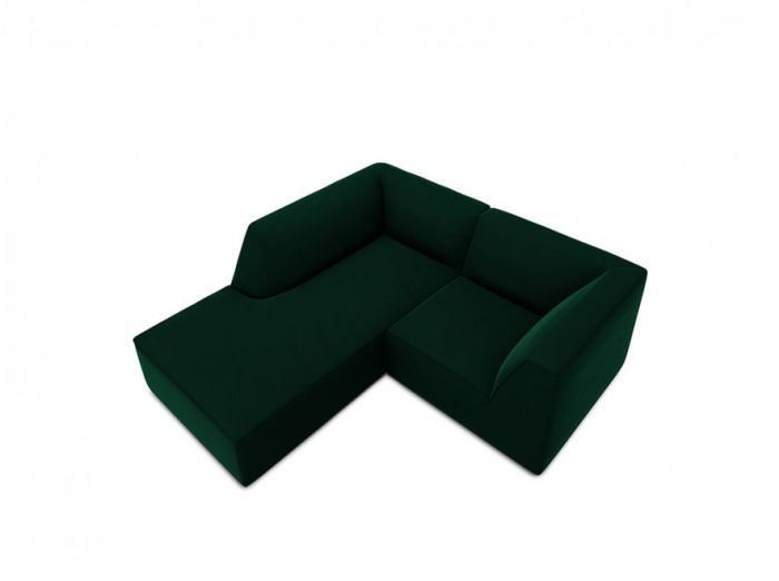 Colțar modular Ruby, cu 3 locuri colț pe partea stângă și tapițerie din catifea [2]