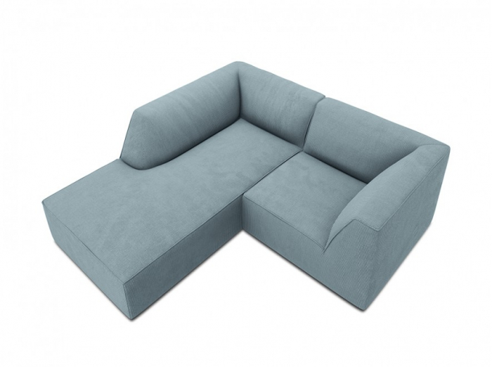 Colțar modular Ruby, cu 3 locuri colț pe partea stângă și tapițerie din catifea reiată [2]