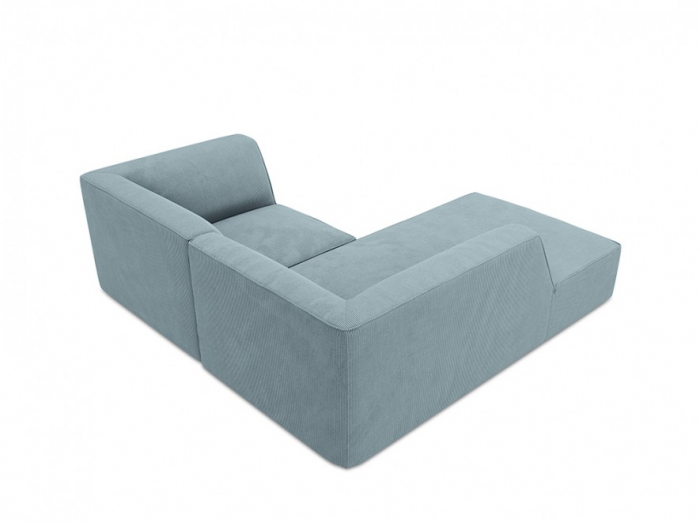 Colțar modular Ruby, cu 3 locuri colț pe partea stângă și tapițerie din catifea reiată [3]