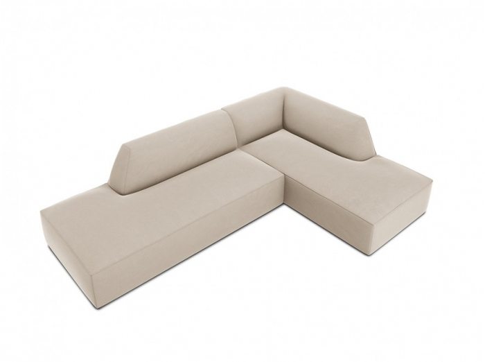 Colțar modular Ruby, cu 4 locuri colț pe partea dreaptă și tapițerie din catifea [3]