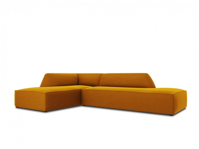 Colțar modular Ruby, cu 4 locuri colț pe partea stângă și tapițerie din catifea [2]