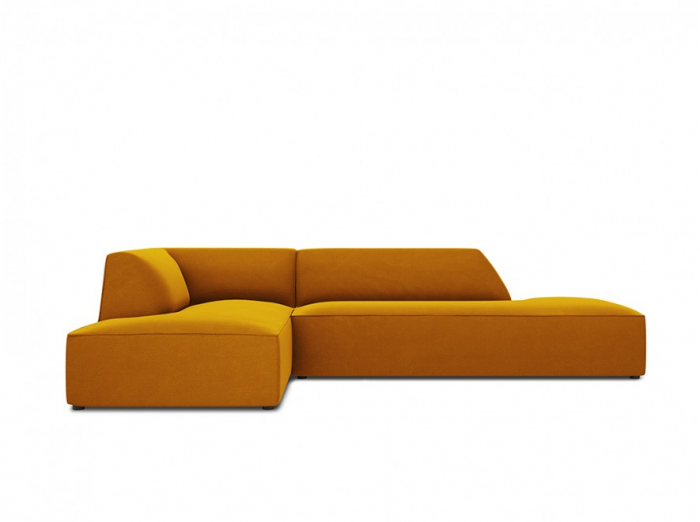 Colțar modular Ruby, cu 4 locuri colț pe partea stângă și tapițerie din catifea [1]