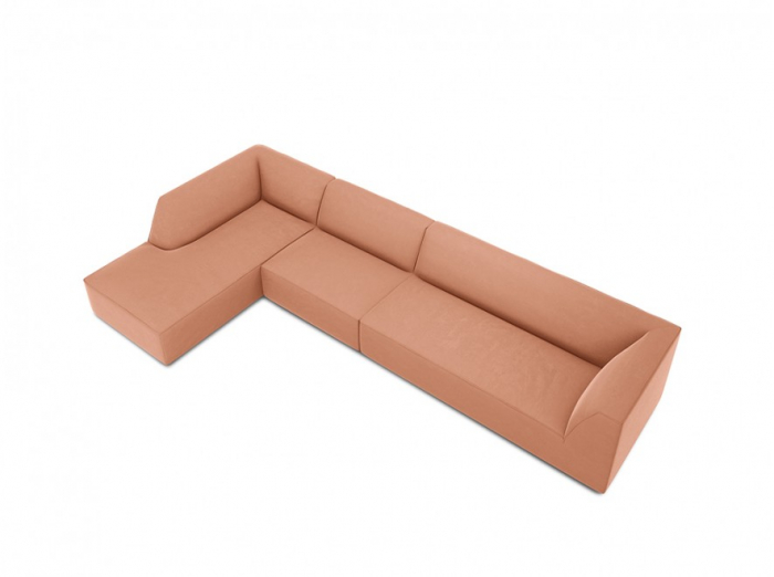 Colțar modular Ruby, cu 5 locuri colț pe partea stângă și tapițerie din catifea [4]