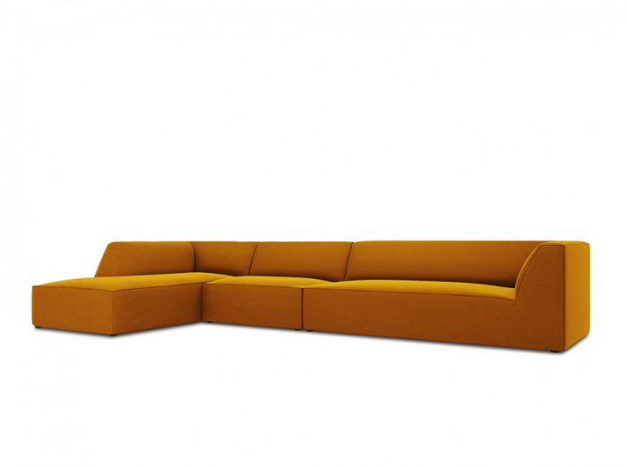 Colțar modular Ruby, cu 5 locuri colț pe partea stângă și tapițerie din catifea [5]