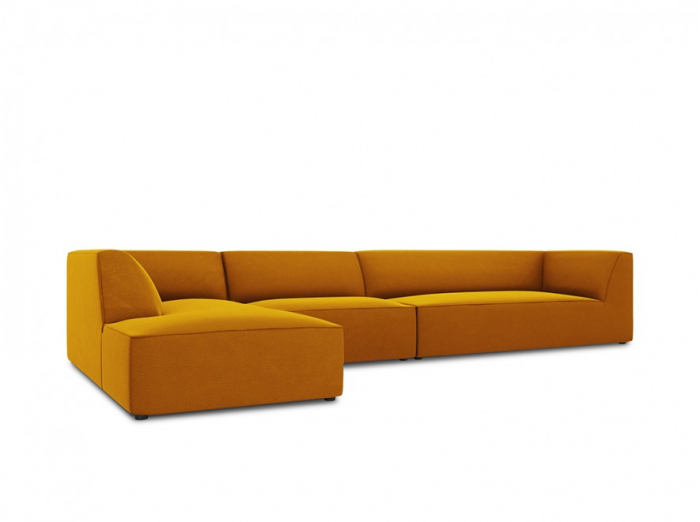 Colțar modular Ruby, cu 5 locuri colț pe partea stângă și tapițerie din catifea [2]