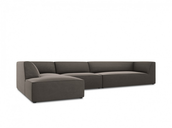 Colțar modular Ruby, cu 5 locuri colț pe partea stângă și tapițerie din catifea [1]