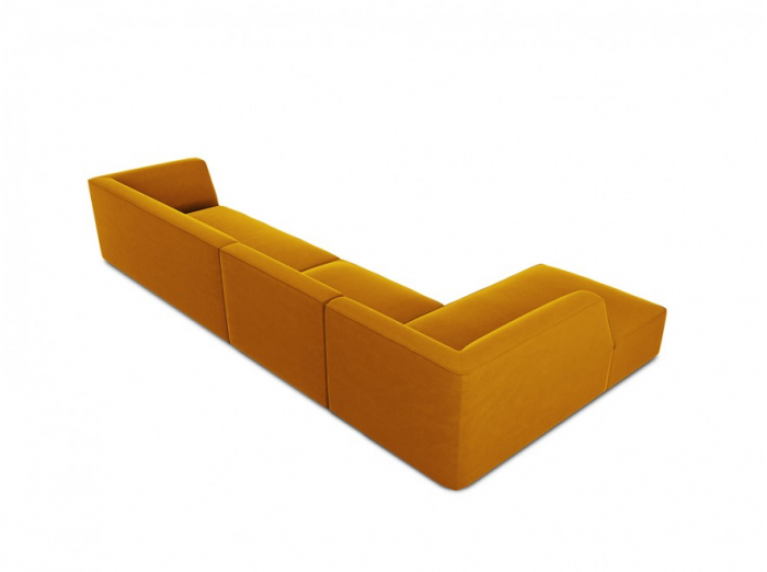 Colțar modular Ruby, cu 5 locuri colț pe partea stângă și tapițerie din catifea [4]