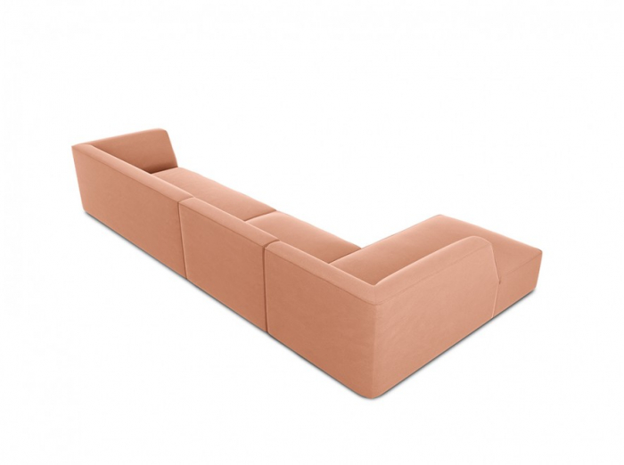Colțar modular Ruby, cu 5 locuri colț pe partea stângă și tapițerie din catifea [5]
