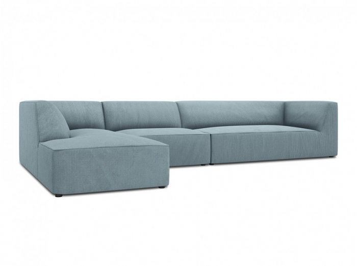 Colțar modular Ruby, cu 5 locuri colț pe partea stângă și tapițerie din catifea reiată [5]