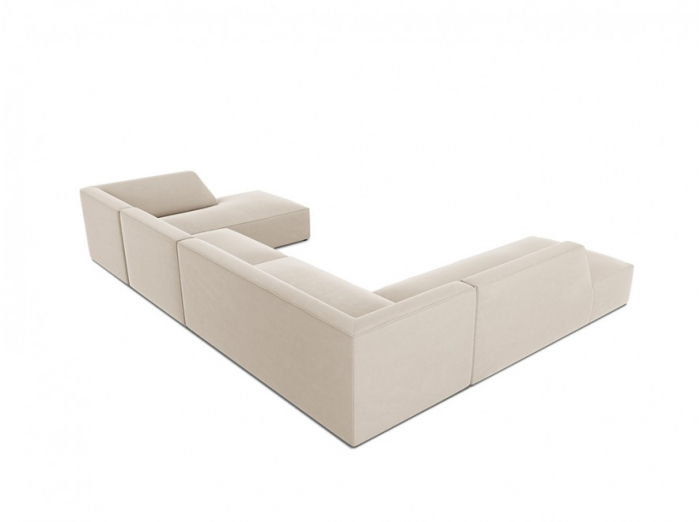 Colțar modular Ruby, cu 7 locuri colț pe partea stângă și tapițerie din catifea [3]