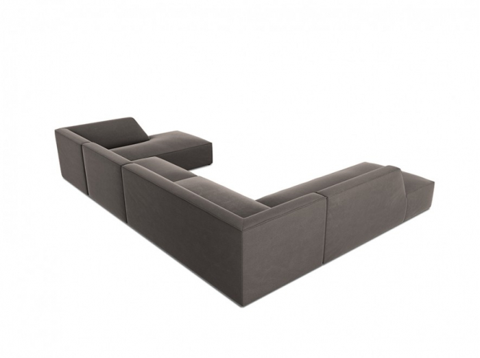 Colțar modular Ruby, cu 7 locuri colț pe partea stângă și tapițerie din catifea [4]