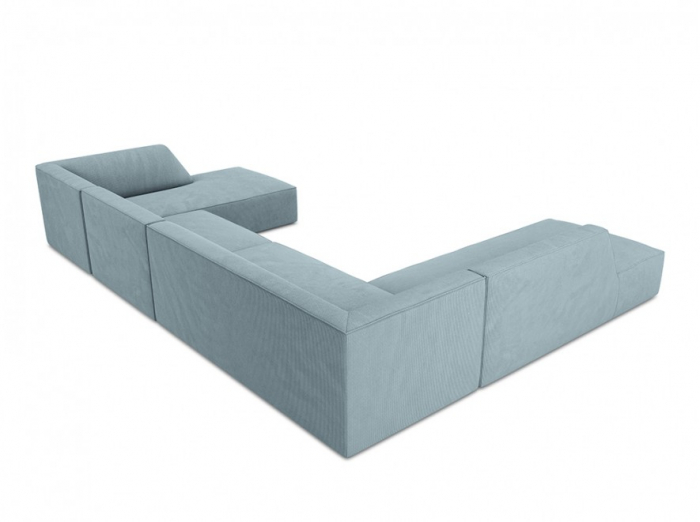 Colțar modular Ruby, cu 7 locuri colț pe partea stângă și tapițerie din catifea reiată [4]