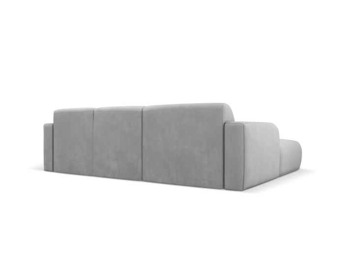 Coltar Molino cu 4 locuri, colt pe partea stanga si tapiterie din tesatura structurala, gri deschis [3]
