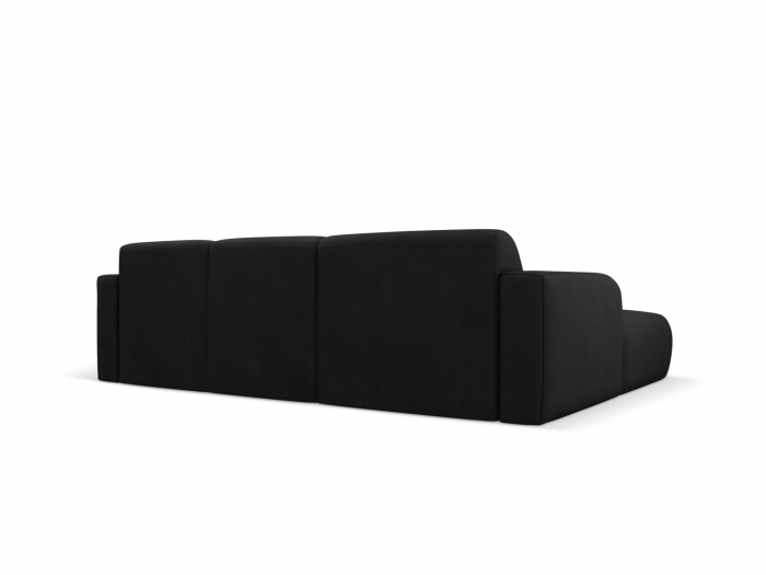 Coltar Molino cu 4 locuri, colt pe partea stanga si tapiterie din tesatura structurala, negru [3]