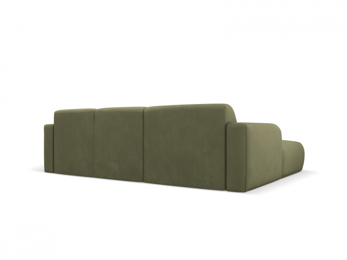 Coltar Molino cu 4 locuri, colt pe partea stanga si tapiterie din tesatura structurala, verde deschis [3]