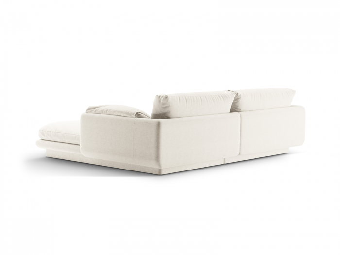 Coltar Torino cu tapiterie din tesatura structurala, ivory [3]