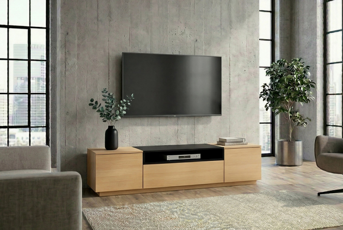 Comodă TV LOFT 160 cm negru natural [6]