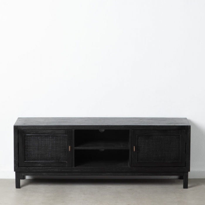 Comodă TV SHADOW din lemn masiv de mindi și ratan 150 X 40 X 55 CM [2]
