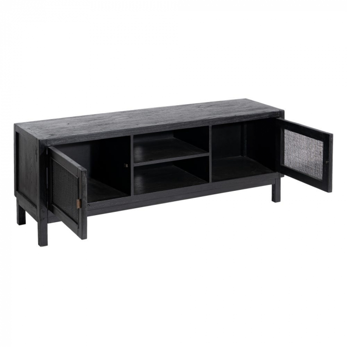 Comodă TV SHADOW din lemn masiv de mindi și ratan 150 X 40 X 55 CM [4]