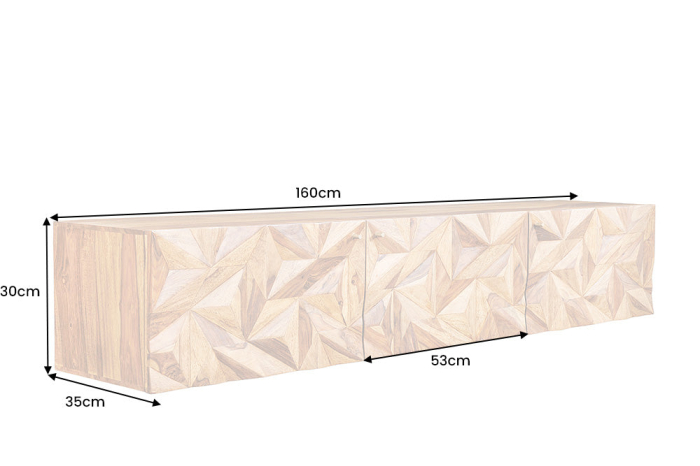 Comoda TV ALPINEdin lemn sheesam, 160 cm [10]