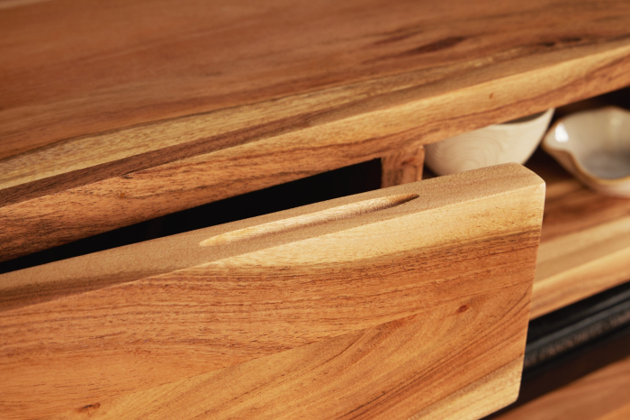 Comoda TV AMAZONAS suspendata din lemn de salcam, 160 cm [6]