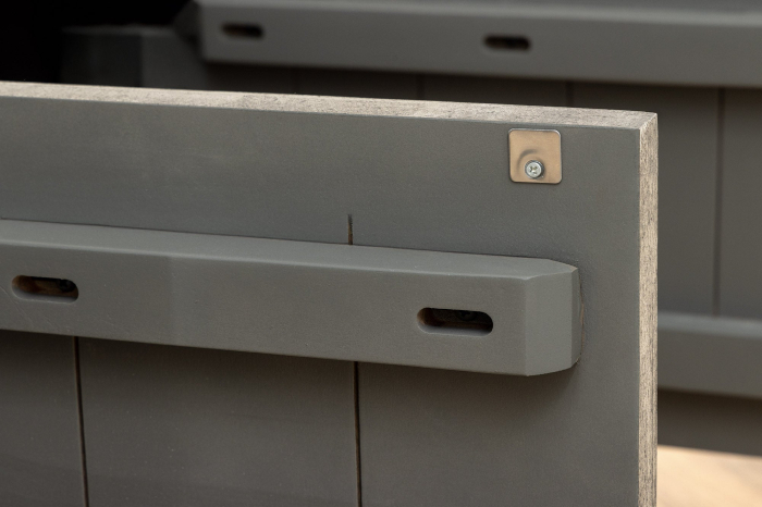 Comoda TV ART DECO din lemn de mango gri, 200 cm [9]