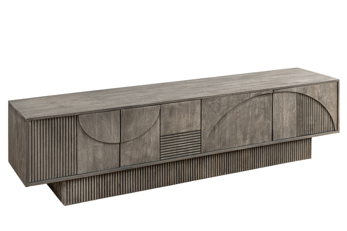 Comoda TV ART DECO din lemn de mango gri, 200 cm [1]