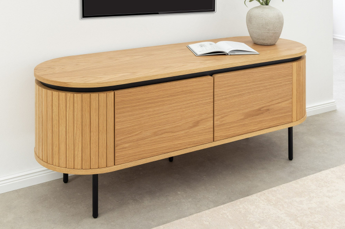 Comoda TV ATELIER din lemn de stejar, 120 cm [2]