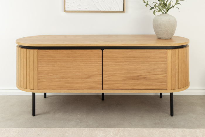 Comoda TV ATELIER din lemn de stejar, 120 cm [3]