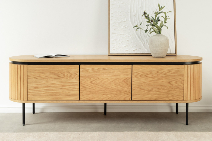 Comoda TV ATELIER din lemn de stejar, 160 cm [3]