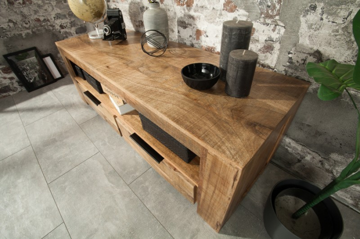 Comodă TV din lemn de mango Iron Craft 130 cm [6]