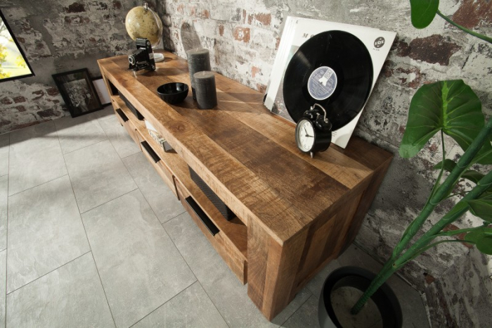 Comodă TV din lemn de mango Iron Craft 170 cm [7]