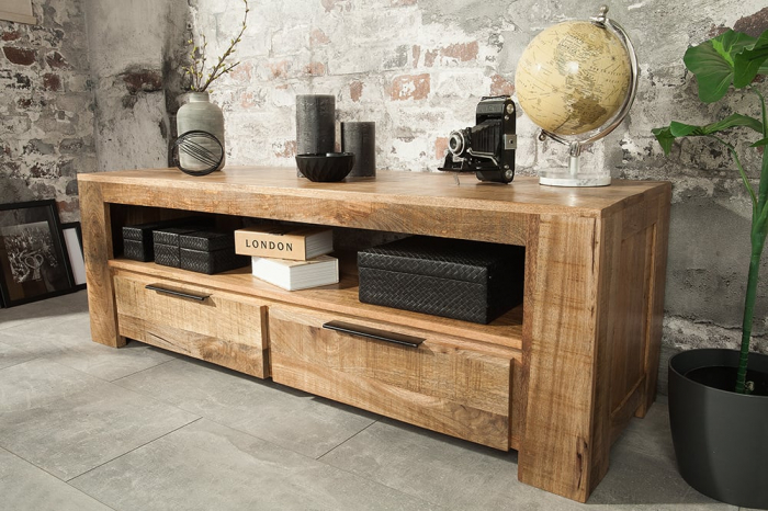 Comodă TV din lemn de mango Iron Craft 130 cm [5]
