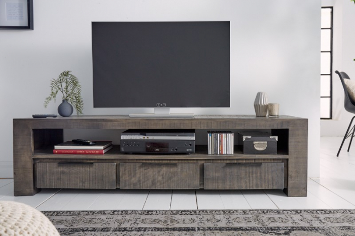 Comodă TV din lemn de mango gri Iron Craft 170 cm [3]
