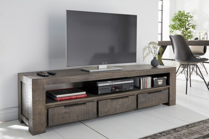 Comodă TV din lemn de mango gri Iron Craft 170 cm [2]