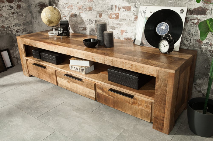 Comodă TV din lemn de mango Iron Craft 170 cm [6]