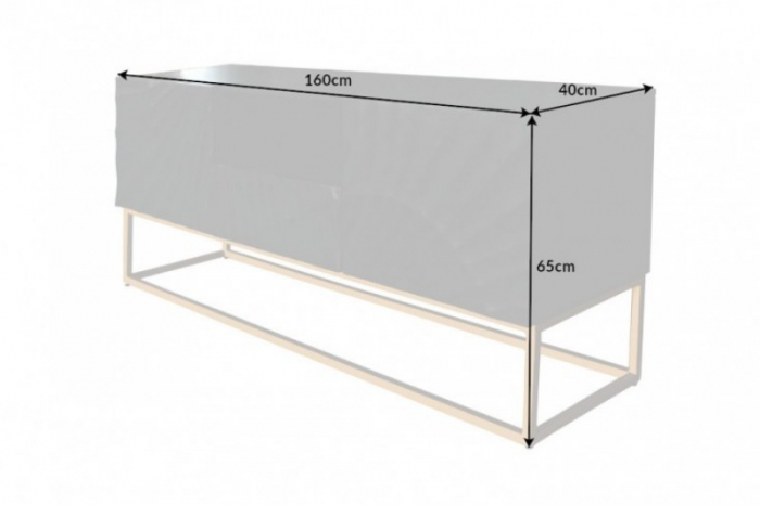 Comodă TV din lemn de mango negru Scorpion 150 cm [7]