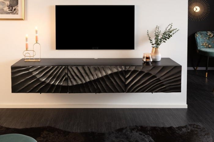 Comodă TV din lemn de mango negru Scorpion 160 cm [3]