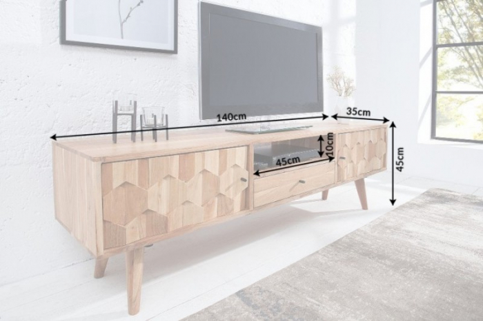 Comodă TV din lemn de salcâm Mystic 140 cm [8]