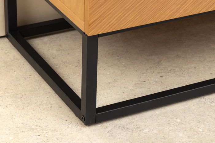 Comoda TV GRANDEZZA din lemn de steja si metal, 180 cm [9]