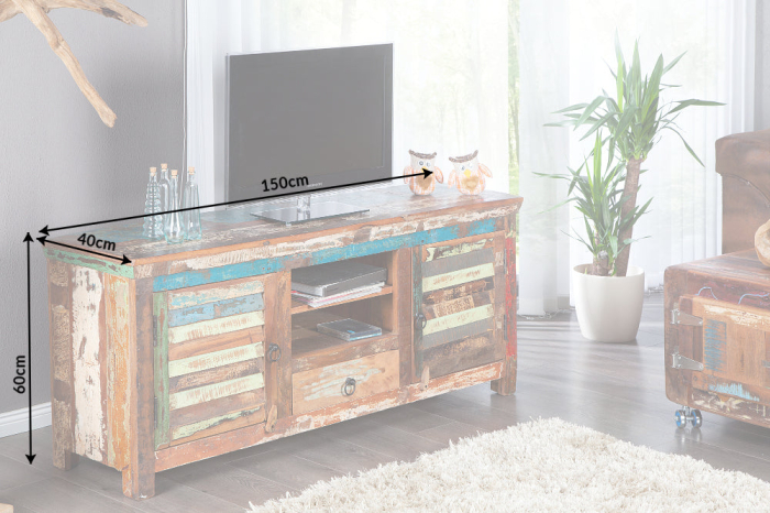 Comoda TV JAKARTA 150 cm din lemn reciclat [9]